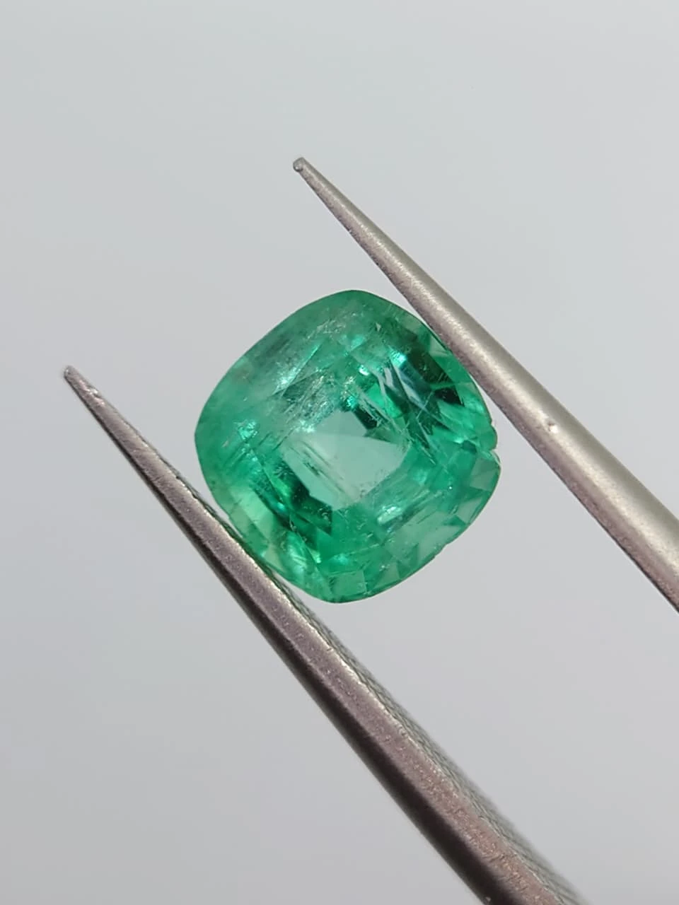 1.63ct Untreated Natural Cushion Cut Emerald from Afghanistan — view 1